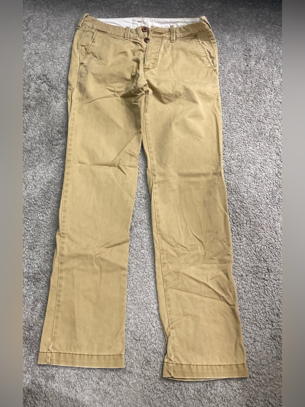 Hollister Khaki Button-Fly Trousers